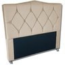 Cabeceira estofada cama box casal para quarto Patricia 140 cm Bege -Anchar Estofados - 1