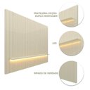 Ver imagem 3 de Painel Ripado Para TV Até 85 Polegadas Com LED Off White Nobre Gelius