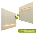 Ver imagem 2 de Painel Ripado Para TV Até 85 Polegadas Com LED Off White Nobre Gelius