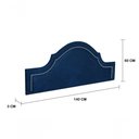 Ver imagem 3 de Cabeceira Casal Luxo 140X60 Azul Tachas Prata