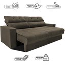 Ver imagem 4 de Sofá Retrátil e Reclinável 1,70m Clean Cama Inbox Velusoft Café