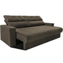 Ver imagem 2 de Sofá Retrátil e Reclinável 1,70m Clean Cama Inbox Velusoft Café
