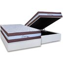 Ver imagem 1 de Cama Box Baú Casal: Colchão Molas Masterpocket Ensacadas Paropas Legacy White + Base Crc Linhão