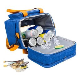 Bolsa Térmica Marmita Lancheira com Alça - Azul - 5