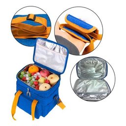 Bolsa Térmica Marmita Lancheira com Alça - Azul - 4