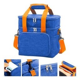Bolsa Térmica Marmita Lancheira com Alça - Azul - 2