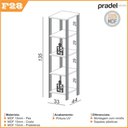 Ver imagem 2 de Estante Torre com 5 prateleiras 33x135cm Estilo Industrial F28 Pradel Móveis Pradel F28