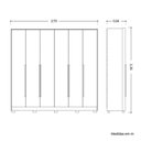Ver imagem 3 de Guarda Roupa Mercure 6 Portas e 6 Gavetas - Cinamomo Off White - Albatroz