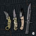 Ver imagem 7 de Canivete Tático Karambit Invictus Shark Aço Inox 420 Cabo de Alumínio Verde