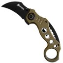 Ver imagem 1 de Canivete Tático Karambit Invictus Shark Aço Inox 420 Cabo de Alumínio Verde