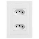 Ver imagem 1 de 2 Tomadas Universais 2p+t 10 Amperes Placas 4x2 Cinza Fosco - Ekc-30000/27 - Dicompel