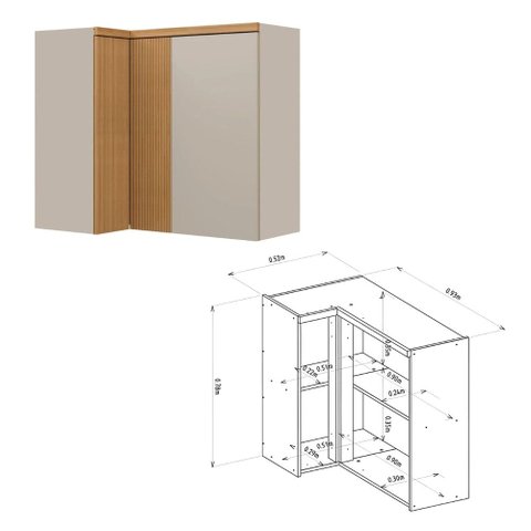 Cozinha Modulada Allure Linea Brasil 10 Peças 20 Portas 4 Gavetas