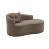 Sofá Orgânico Curvo Feijão Confortável Sala Estúdio Amore Bouclê Cappuccino - Montanari's Decor - 2