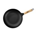 Ver imagem 2 de Frigideira Wok em Ferro Cabo Madeira Panelamineira 28cm 2,5l