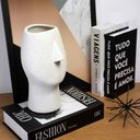 Ver imagem 3 de Vaso Decorativo Rosto Areia em Cerâmica 25,5x26cm - D’Rossi