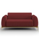 Ver imagem 3 de Sofá 2 Lugares para Sala de Estar Molino 150 Cm D02 Pés D'ouro Veludo Marsala C-278 - Lyam Decor