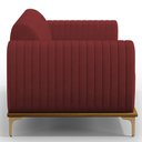 Ver imagem 5 de Sofá 2 Lugares para Sala de Estar Molino 150 Cm D02 Pés D'ouro Veludo Marsala C-278 - Lyam Decor