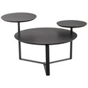 Ver imagem 3 de Mesa de Centro para Sala de Estar 3 em 1 Pés Metálicos Dari A03 Nero Preto - Lyam Decor