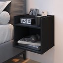 Ver imagem 2 de Kit 2 Mesas Cabeceira Madri Mesinha Suspensa Lateral Cama Decoração Quarto Prateleira Divisória-