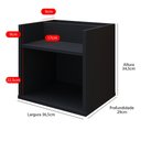 Ver imagem 5 de Kit 2 Mesas Cabeceira Madri Mesinha Suspensa Lateral Cama Decoração Quarto Prateleira Divisória-