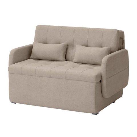 Sofá Cama 2 Lugares Casal 1,30 Mts Pompeia Sissy Matrix Cor:chenile Prime Bege