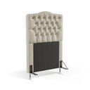 Ver imagem 2 de Kit Cabeceira Decorativa Para Cama Box Pollux e Calçadeira Sagitarius 90 Solteiro Couro Artificial B