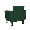Ver imagem 4 de Jogo 2 Poltronas Decorativas Para Sala de Espera Classic Suede Verde - LM DECOR