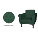 Ver imagem 3 de Jogo 2 Poltronas Decorativas Para Sala de Espera Classic Suede Verde - LM DECOR