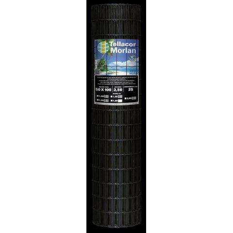 Tela Multiuso Revestida Pvc Tellacor Preta 1,5x25m Morlan