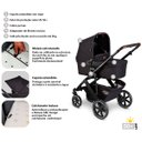 Ver mais imagens de Carrinho de Bebê Ecológico para Passeio Até 15kg Salsa 4 Preto ABC Design
