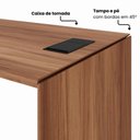 Ver imagem 4 de Mesa Executiva Diretor Dinâmica 1,5 m X 0,70 m Corporativa com Bordas Chanfradas e Caixa de Tomadas