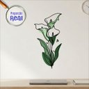 Ver imagem 2 de Adesivo Floral Boho Verde Estilo Nórdico 30x60 Minimalista Mod.04