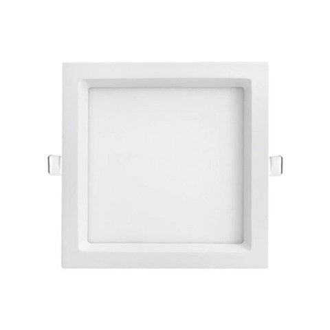 Plafon Led Embutir Quadrado Recuado Kais 24w 4000k 2100lm Branco Abs-nordecor