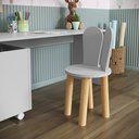 Ver imagem 2 de Cadeira Coelho Criativa Infantil para Crianças Estudar Desenhar 100% Mdf Bp Melaminico:cinza Cristal