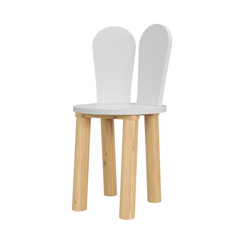 Cadeira Coelho Criativa Infantil para Crianças Estudar Desenhar 100% Mdf Bp Melaminico:cinza Cristal