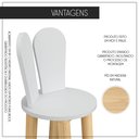 Ver imagem 7 de Cadeira Coelho Criativa Infantil para Crianças Estudar Desenhar 100% Mdf Bp Melaminico:cinza Cristal