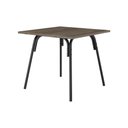 Ver imagem 1 de Mesa P/ Cozinha 1569 C/ Tampo Madeirado 90cm Preto/legno - Carraro