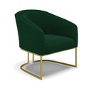 Ver mais imagens de Namoradeira e 2 Poltronas Industrial Dourado Stella Bouclê Verde D03 - D'Rossi