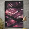 Quadro Decorativo Escadas e Luzes Rosa-24x34Cm - 1