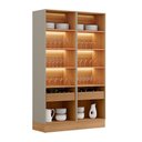 Ver imagem 7 de Cristaleira 4 Portas 2 Gavetas com Led e Rodapé Allure Linea Brasil