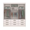 Ver imagem 2 de Guarda Roupa Casal 3 Portas 9 Gavetas Chicago Tcil:BRANCO