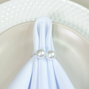 Ver imagem 3 de Kit 10 Pçs Anel para Guardanapo 10 Lugares Pérola Dupla Grande 4x3cm Argola: Prata