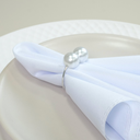 Ver imagem 5 de Kit 10 Pçs Anel para Guardanapo 10 Lugares Pérola Dupla Grande 4x3cm Argola: Prata
