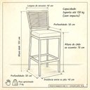Ver mais imagens de Kit 3 Banqueta Banco Estilo Industrial para Balcão Moderna Itapema