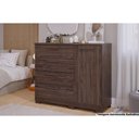 Ver mais imagens de Cômoda Casal Malu C/ 1 Porta 4 Gavetas Cinamomo - Panan