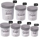 Ver imagem 6 de Kit Potes Porta Mantimentos Redondos Retro 7 Peças Plasutil
