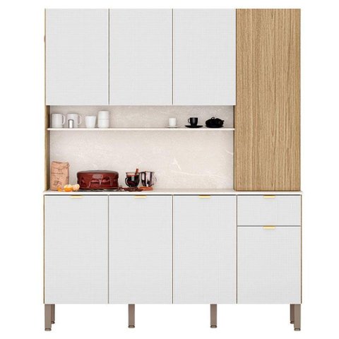 Kit Cozinha Ambiente Slow Freijó Ártico Riscatto - Kits Paraná