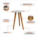 Ver imagem 3 de Mesa Lateral Redonda Cabeceira 45x50 com Pé Palito Tripé Pequena Retrô de Apoio Canto para Sofá Cama