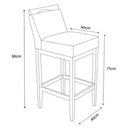 Ver imagem 2 de Kit 4 Banquetas Alta Cozinha Gourmet Conforto Linho:Linho Bege