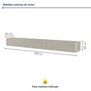 Ver imagem 4 de Aparador Suspenso 100% MDF 3 Gavetas 180cm com LED Apolo Branco/Off White